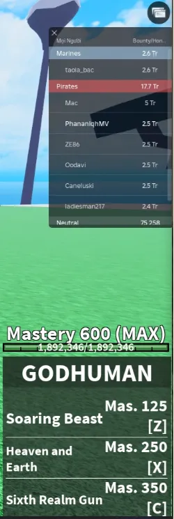 RBL2832 GodHuman CDK Soul Guitar Shark Anchor Dough V2 2750 LVL powerful late game gear and weapons premium build (G)